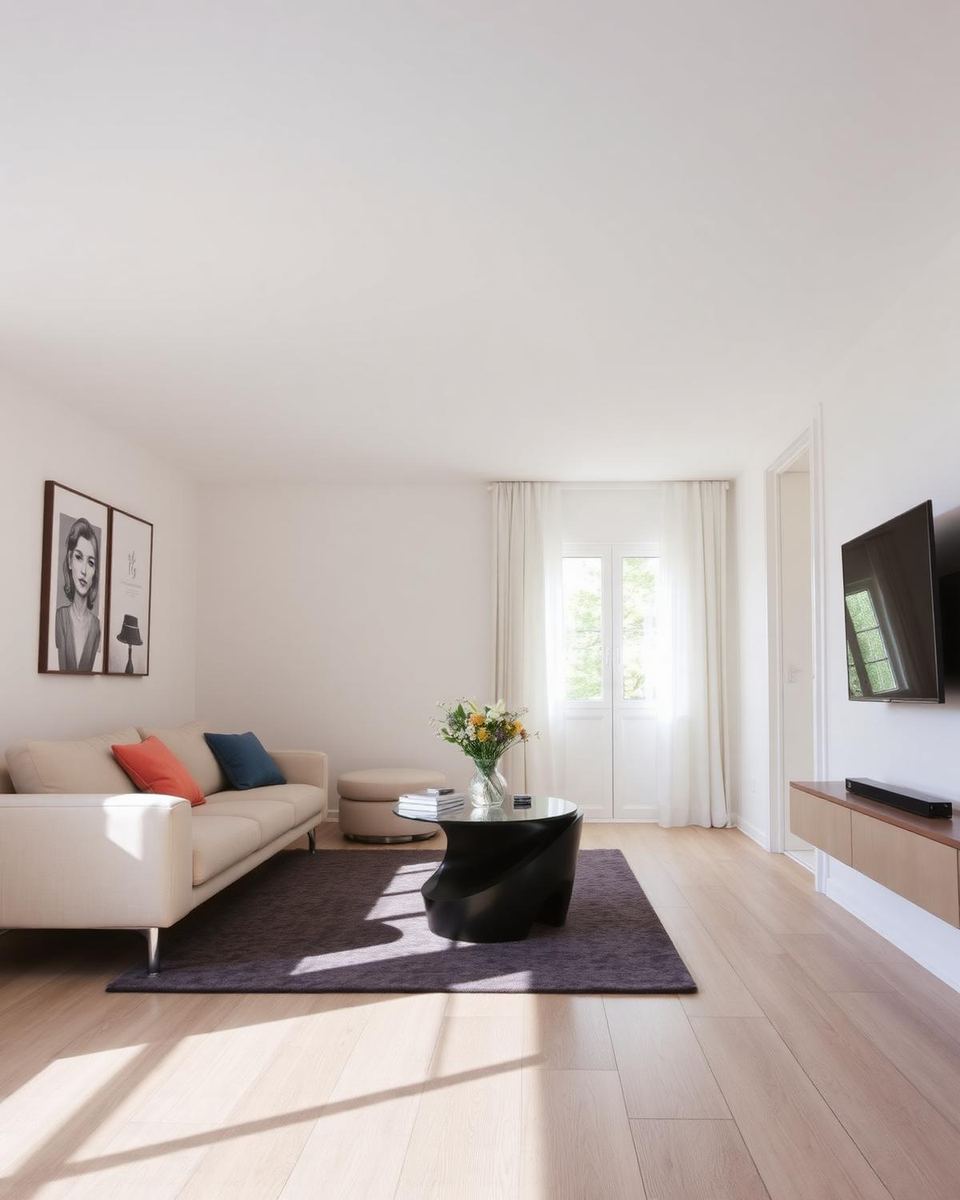 Rénovation d'appartement — La Louvière — Appartement lumineux avec parquet stratifié clair