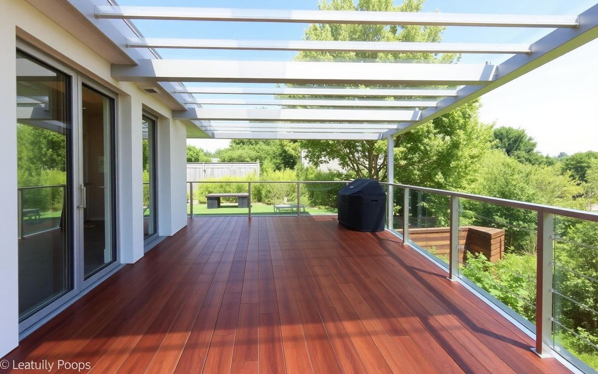 Terrasse ipé — Nivelles — Terrasse en ipé avec pergola aluminium